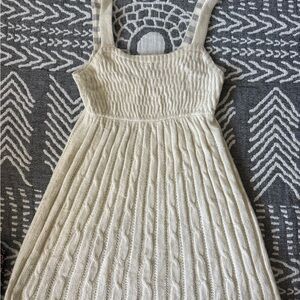 Cream Cable Knit top. Long